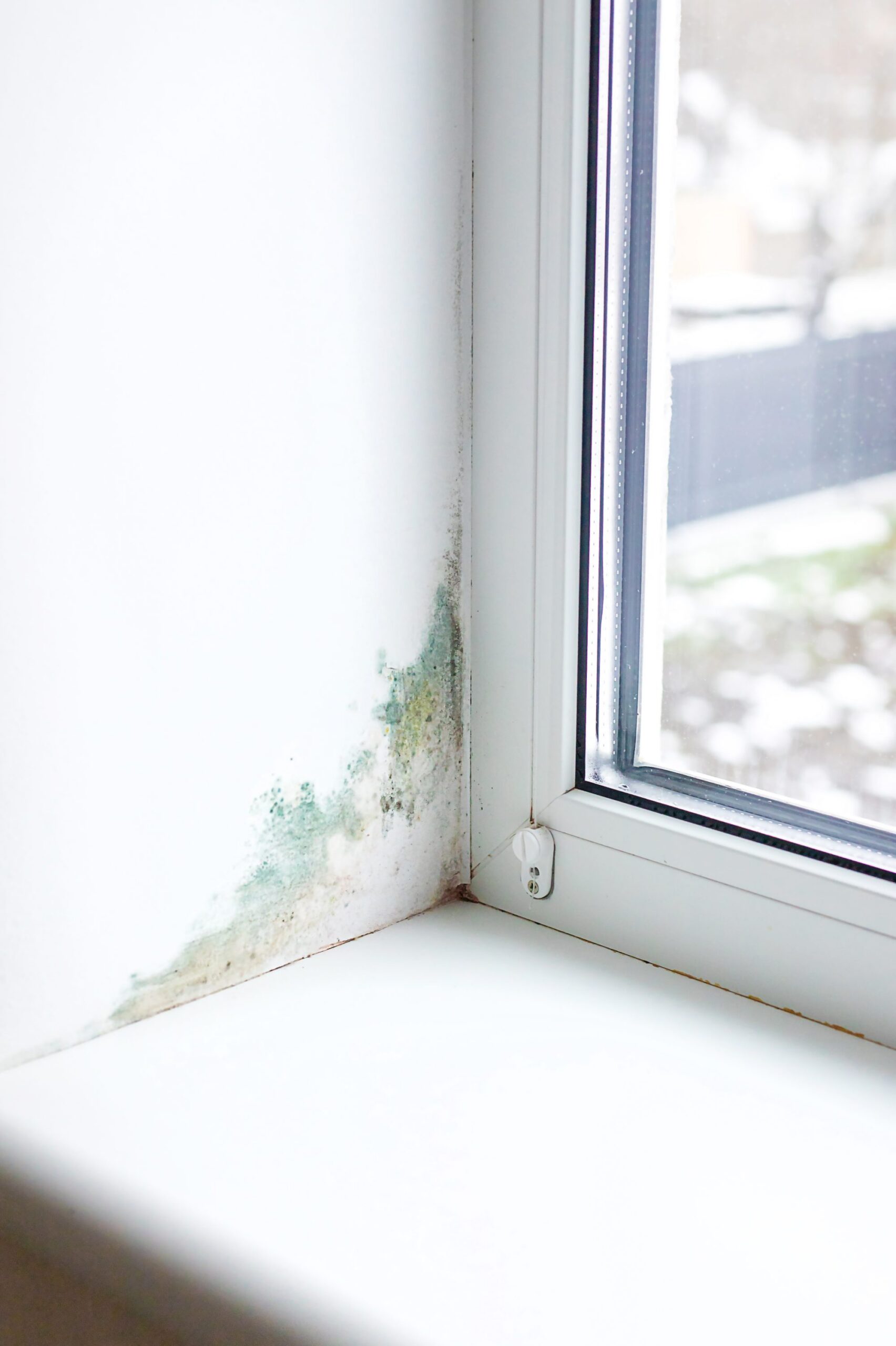 Mold growth on an interior wall
